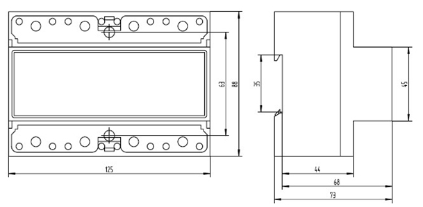 DIN Rail 3 Phase Energy Meter (7P)